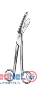 Pārsēju šķēres LISTER, gali leņķī, garums 11 cm