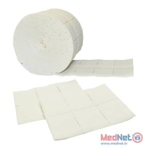 Cellulose swabs, white, bleached, 4 x 5 cm, roll per 500 pcs