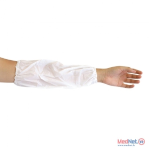 Oversleeves ECO, PE, white, 40 cm long with elastics on both sides, 100 pcs. In the package