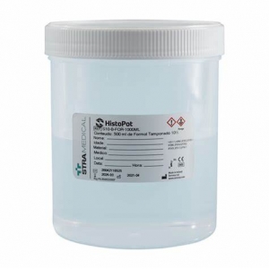 HistoPot Biopsy Fixation Containers,1000 ml with formalin 10%,for tissue fixation, 8 pcs