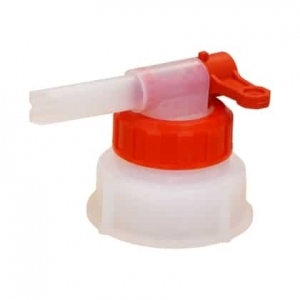 Tvertnes krāns, polietilēns, balts / sarkans, 5 000 mL un 10 000 mL tvertnēm, 1 gab