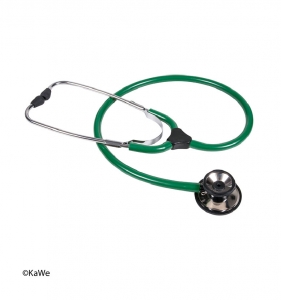 Stethoscope, Colorscop-Duo, green, with 1 tube, double-sided head