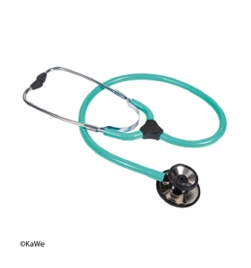 Stethoscope, Colorscop-Duo, turquoise blue, with 1 tube, double-sided head