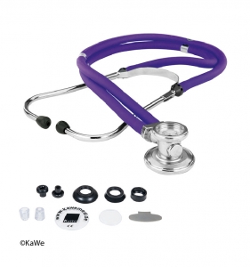 Stethoscope Rapport, purple, with 2 pipes, double-sided head