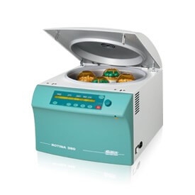 Centrifuge ROTINA 380, available with various rotors