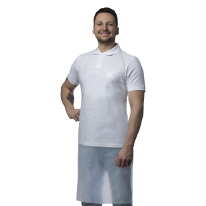 NITRAS PE aprons, polyethylene, white, 80 x 125 cm, in a package of 10 pcs.