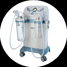 NEW HOSPIVAC 350 SURGICAL SUCTION UNIT ON CASTORS