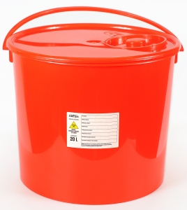 CONTAINER MEDICAL WASTE 20L, 10pcs