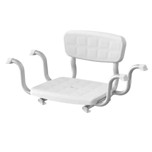 Atlantic bath insert seat with backrest, white