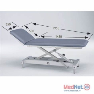 Couch, hydraulic, height-adjustable