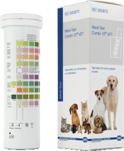 Urine test strips for animals, Medi‑Test Combi 10 VET