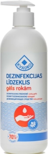 DEZINFEKCIJAS LĪDZEKLIS (gēls rokām, etanols 70%), 500 ml