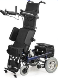 Electric wheelchair with standing position function