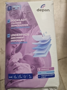 Mitrumu absorbējošs paladziņš 90 x 60 cm / 15 gab
