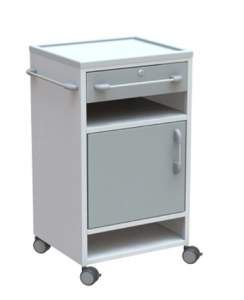 Nightstand with plastic top