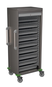 Stainless steel cabinet with roller shutter