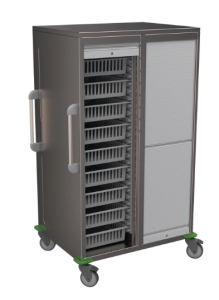 Stainless steel cabinet with roller shutter