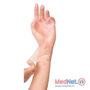 Vinyl gloves IDEAL LIGHT, powder-free, size S, 24cm, 100 pcs