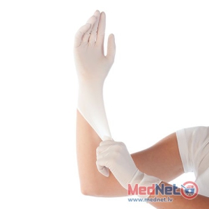 Nitrile gloves SAFE FIT, white, powder-free, size L, 24cm, 200 pcs.