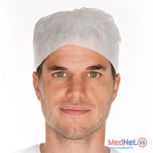 Surgical hat (men's), elastic, air-permeable, white, 100pcs