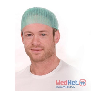 Surgical hat , air-permeable, green, made of viscose materail, 50pcs